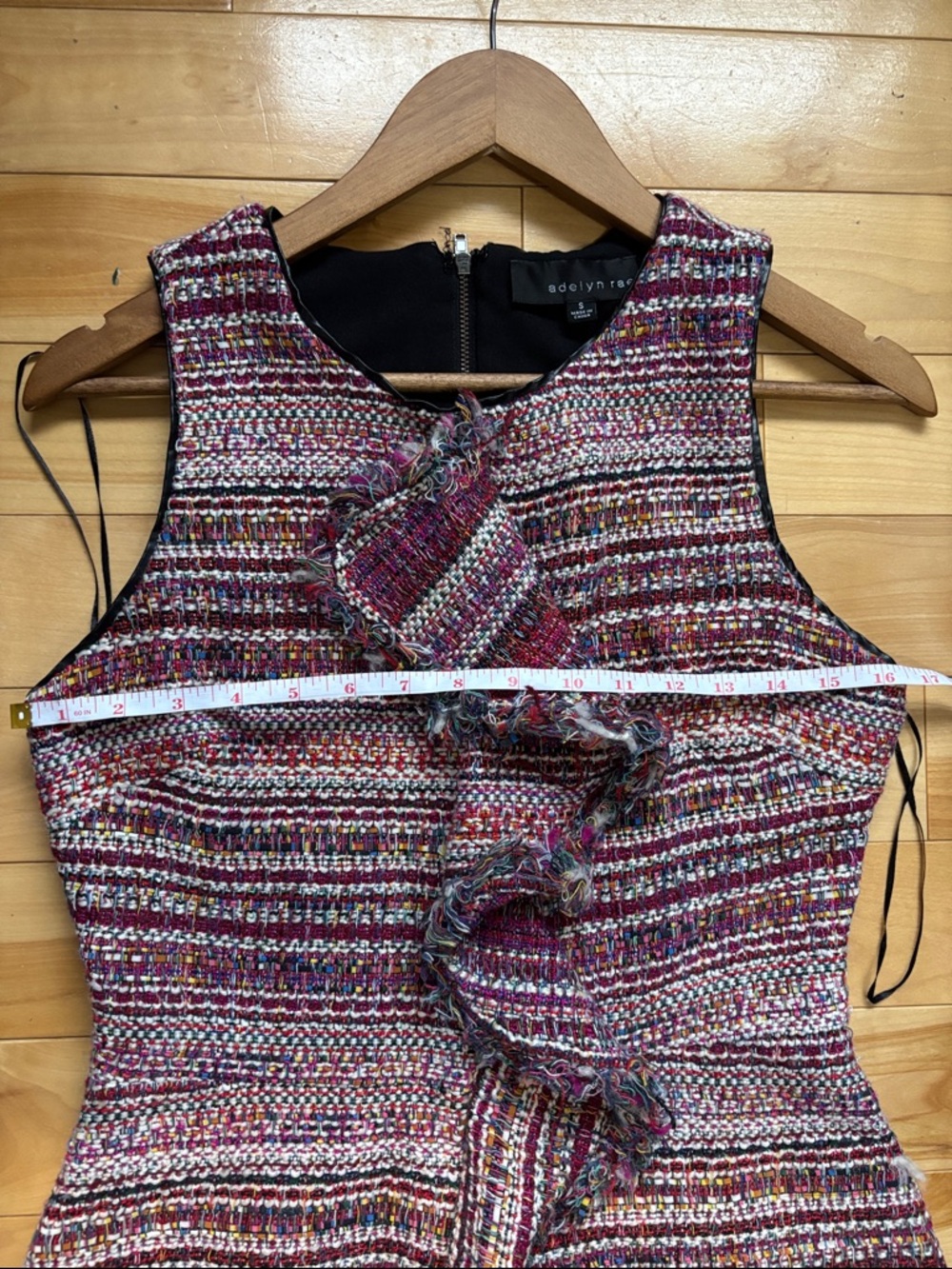 Adelyn Ray Tweed Ruffle Dress - Size S - Picture 8 of 11